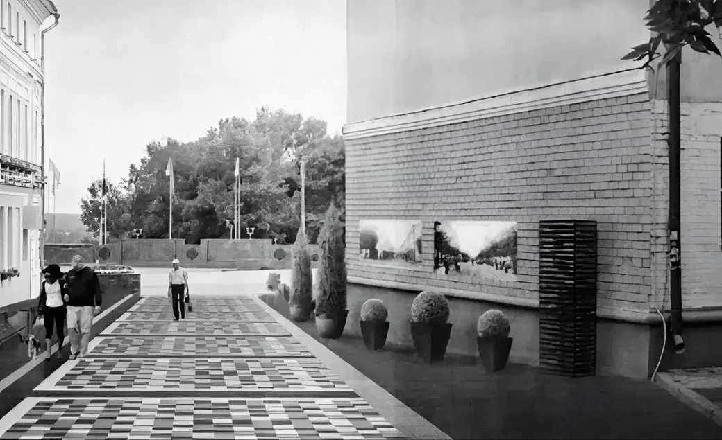 Участок от площади Славы до Болдина после реконструкции .