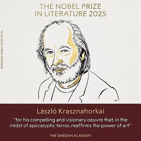 Ласло Краснахоркаи. Фото: nobelprize.org.