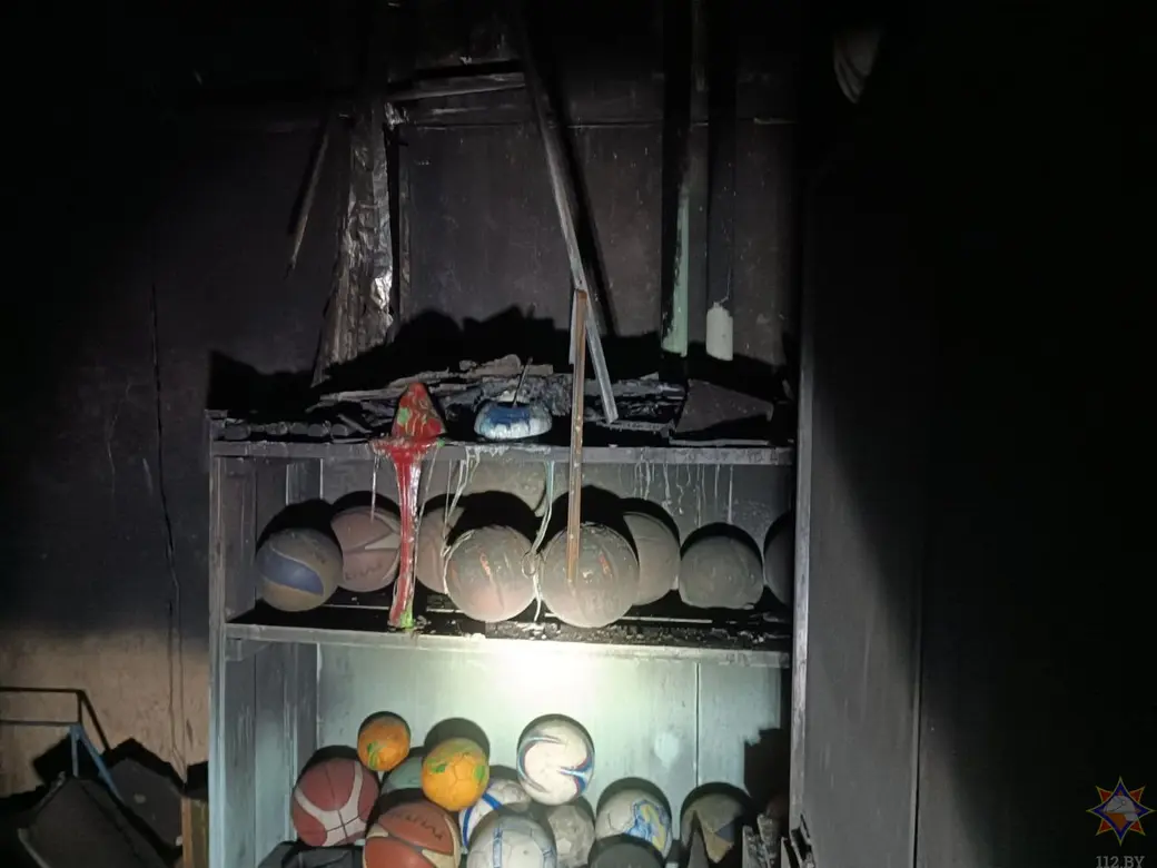 11 октября 2025 года. Пожар в Лапичской средней школе в деревне Ручей Осиповичского района.