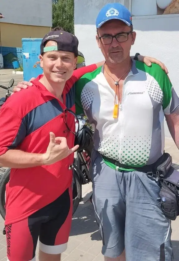 Константин Царик (справа) с Евгением из Осиповичей.