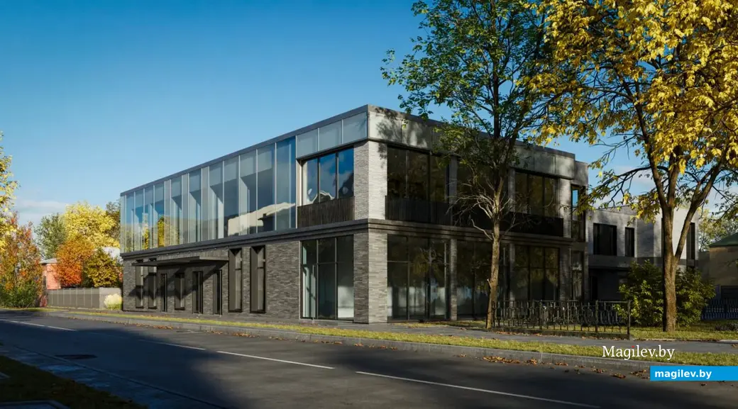 Проект вида будущего ТЦ со стороны перекрёстка Социалки и Московской .