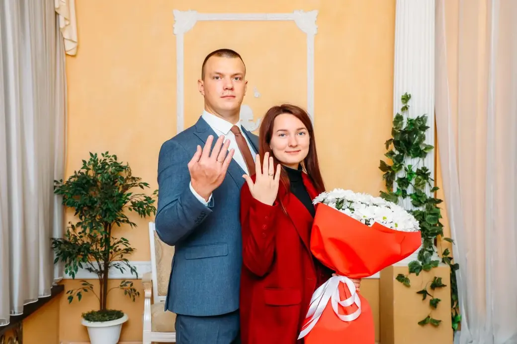 31.10.2025. Отдел загс Бобруйского горисполкома. Свадьба Александра Пациенко и Елены Пархамович.