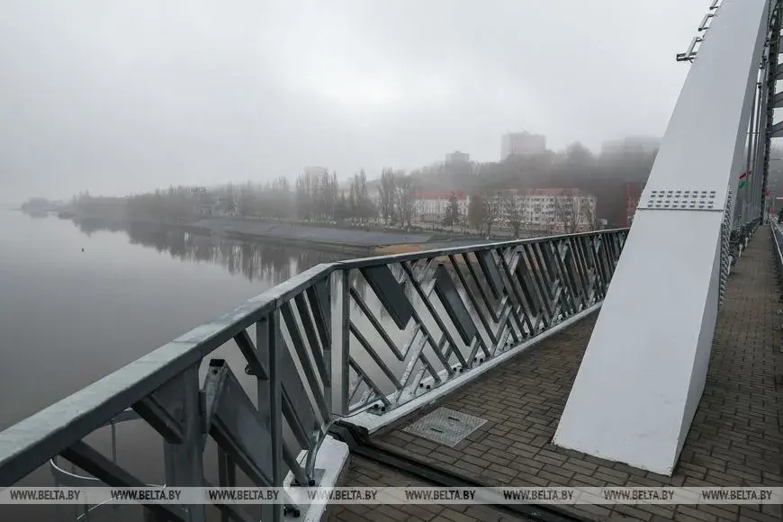 6 ноября 2025 года. В Мозыре открыл обновленный мост через Припять. Фото: БЕЛТА.