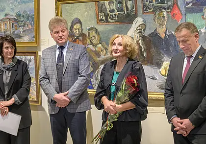 В Бобруйске открылась выставка работ Абрама Рабкина к 100-летию художника. Наш фоторепортаж