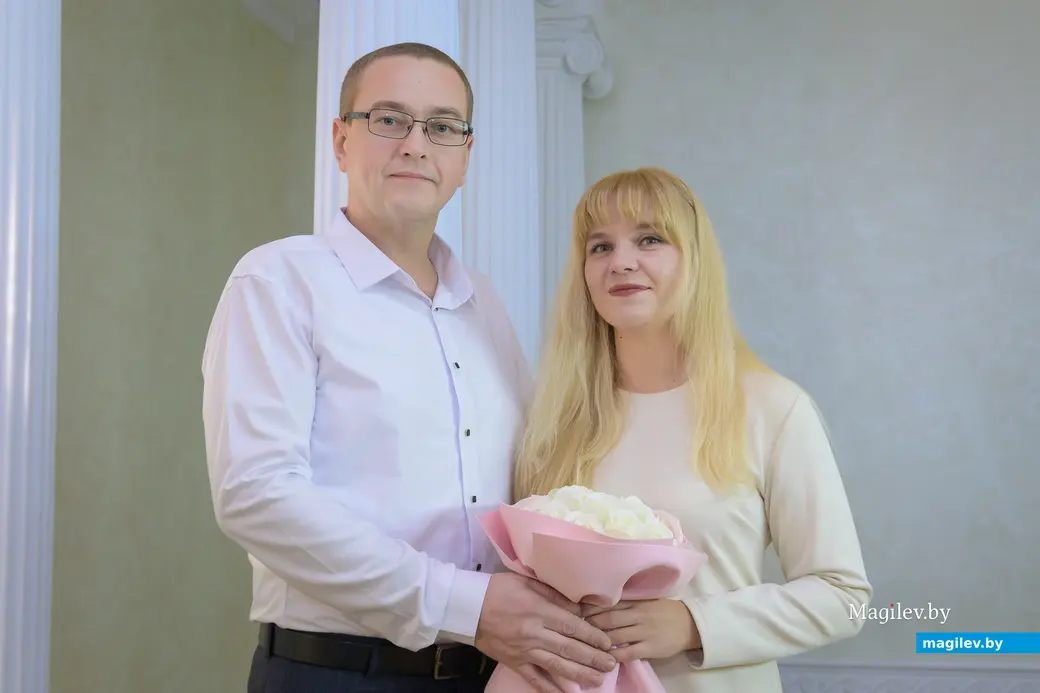 27.11.2025. Отдел ЗАГС Бобруйского горисполкома. Свадебная пара. Екатерина и Владимир Папруга.