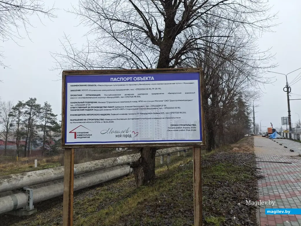 4 декабря 2025 года. Могилев. Реконструкция путепровода по проспекту Витебскому.