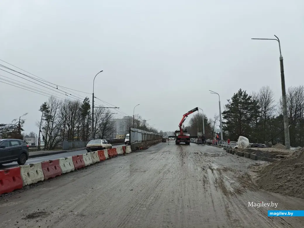 4 декабря 2025 года. Могилев. Реконструкция путепровода по проспекту Витебскому.