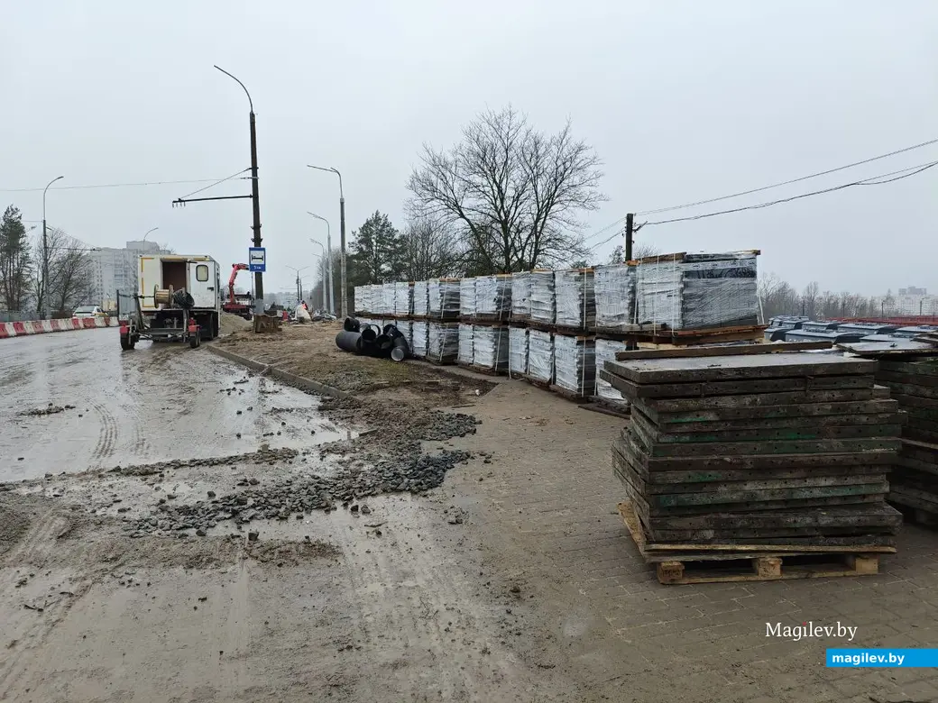 4 декабря 2025 года. Могилев. Реконструкция путепровода по проспекту Витебскому.