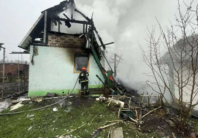 На пожаре в СТ «Химик» под Могилевом погибла женщина (видео)