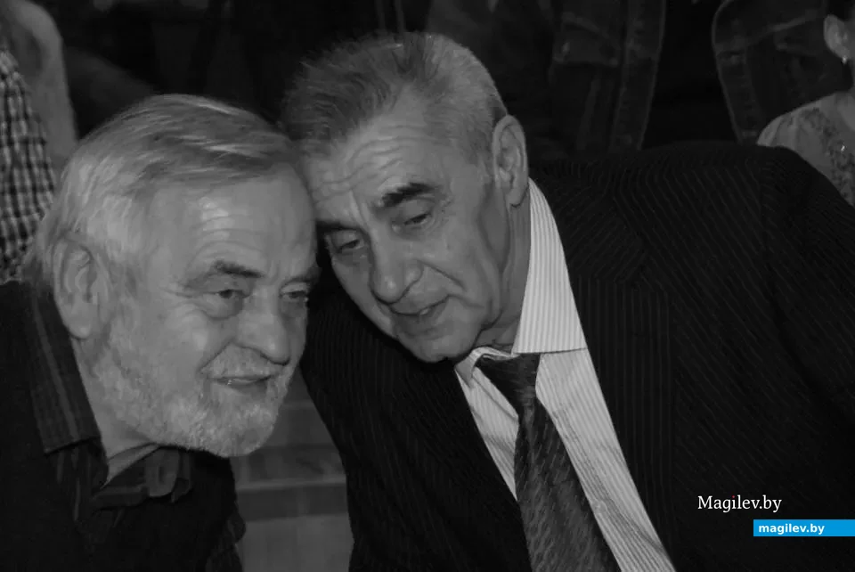 2017 год, Могилев. Евгений Байков (слева) и Юрий Дымов на встрече «Не забывайте своих старых