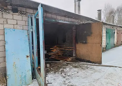 Пожар в Осиповичах: мужчина затопил в гараже буржуйку и заснул