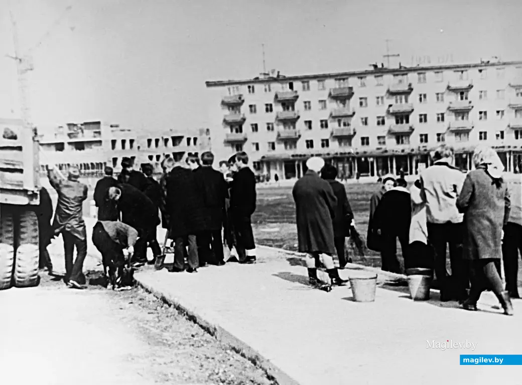 Середина 1960-х, Могилев. Микрорайон «Мир-2» еще только строится.