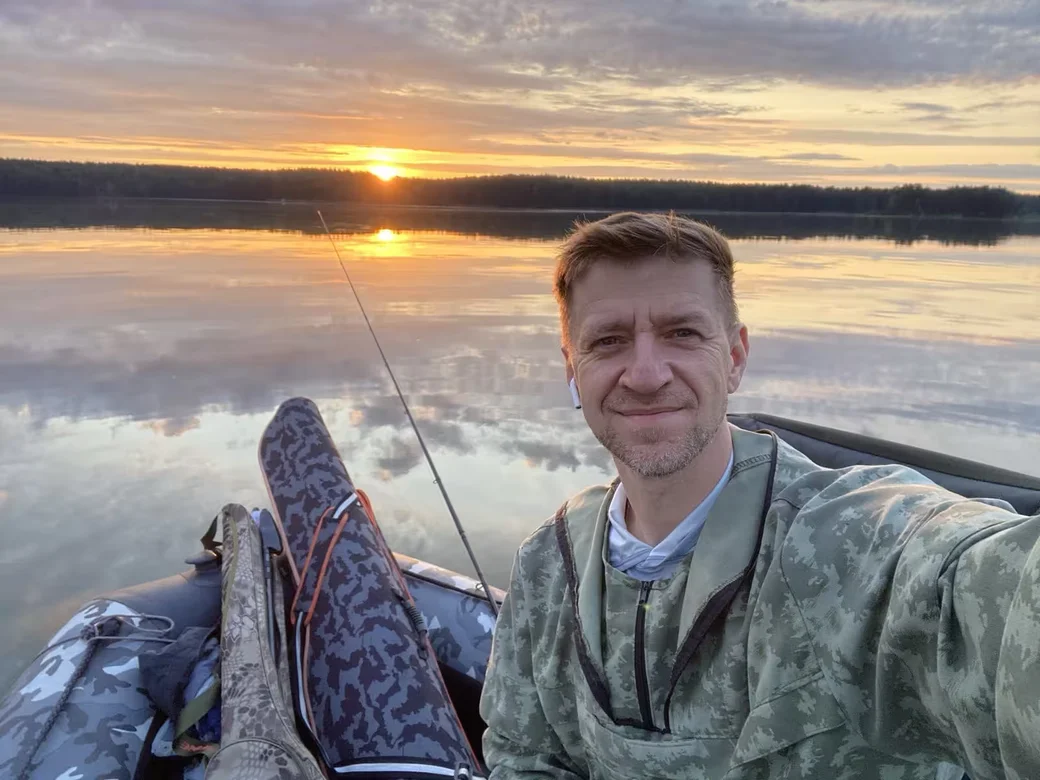 Андрей Смирнов на рыбалке. 