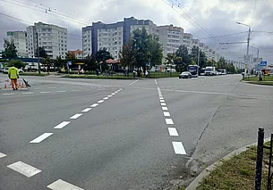 Долгожданный диагональный пешеходный переход появился в спальном районе Бобруйска