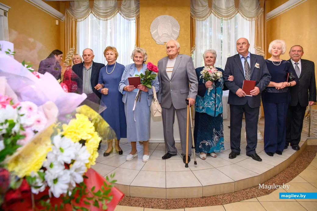 02.10.2026. Отдел ЗАГС Бобруйского горисполкома. Золотые юбиляры: Бабицкие Анна Михайловна и