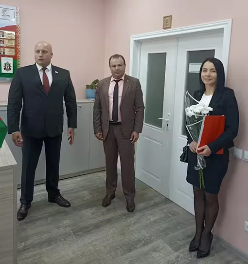 Слева направо Председатель Бобруйского горисполкома Максим Николаевич Гурин, начальник