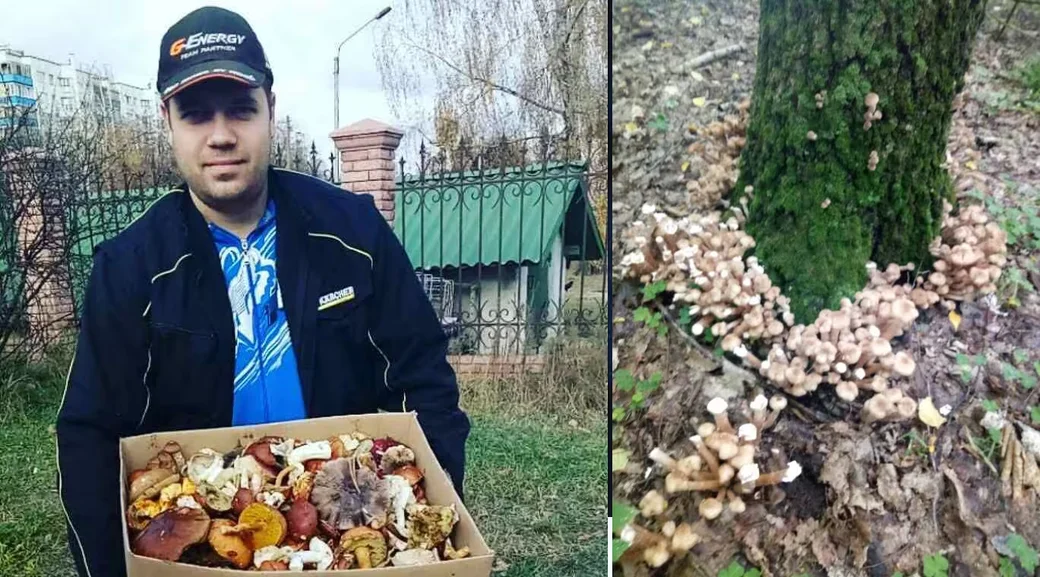  Бобруйчанин Вячеслав Тищенко со своим уловом. 