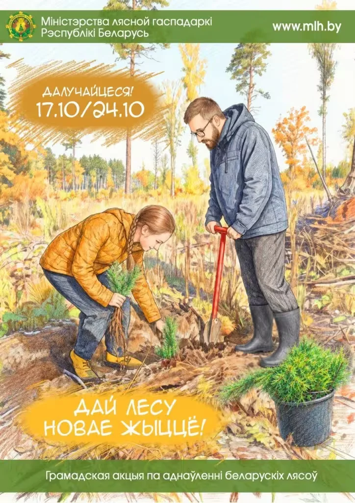 Акция «Дай лесу новае жыццё!». Изображение: Минлесхоз.