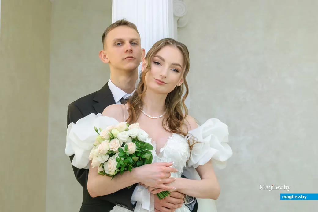 15.10.2026. Отдел ЗАГС Бобруйского горисполкома. Свадебная пара. Дарья и Виталий