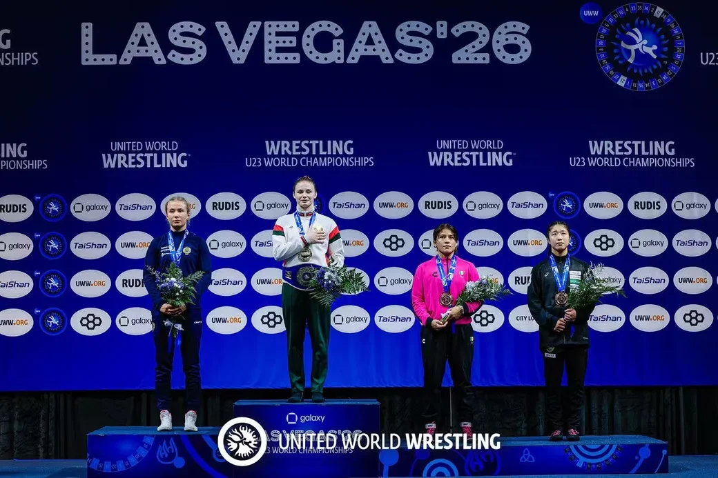 Белоруска Арина Демченко завоевала золото чемпионата мира U23 в Лас-Вегасе . Фото: United World Wrestling.