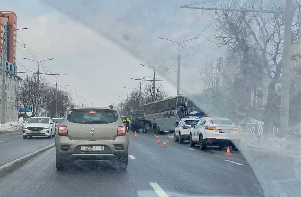  20.02.2026 г. Могилев. ДТП на Пушкинском проспекте. Фото очевидцев