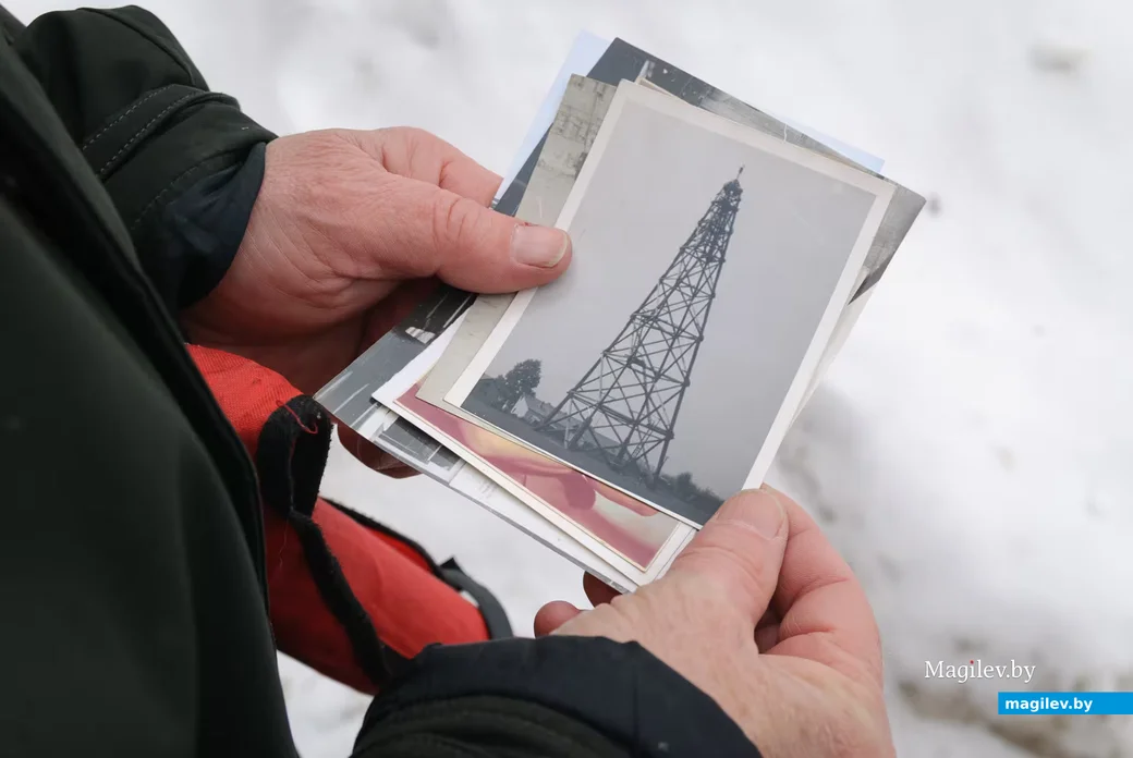  Николай Липунов, старейший геодезист Бобруйска, оказывает точку триангуляции