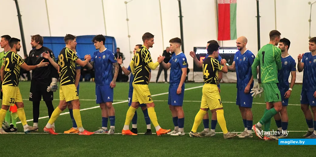 21.02.2026, Могилев. Товарищеская игра «Днепр-Могилев» – «МЛ Витебск» (в желтом).      