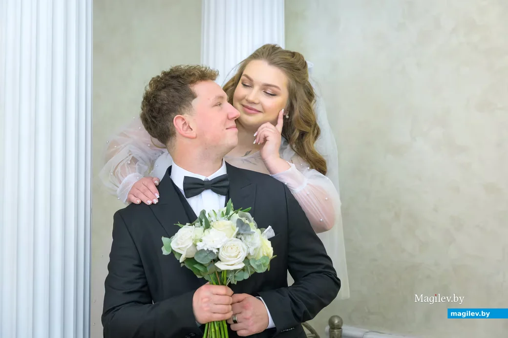 20.02.2026. Отдел ЗАГС Бобруйского горисполкома. Свадебная пара. Ксения и Евгений