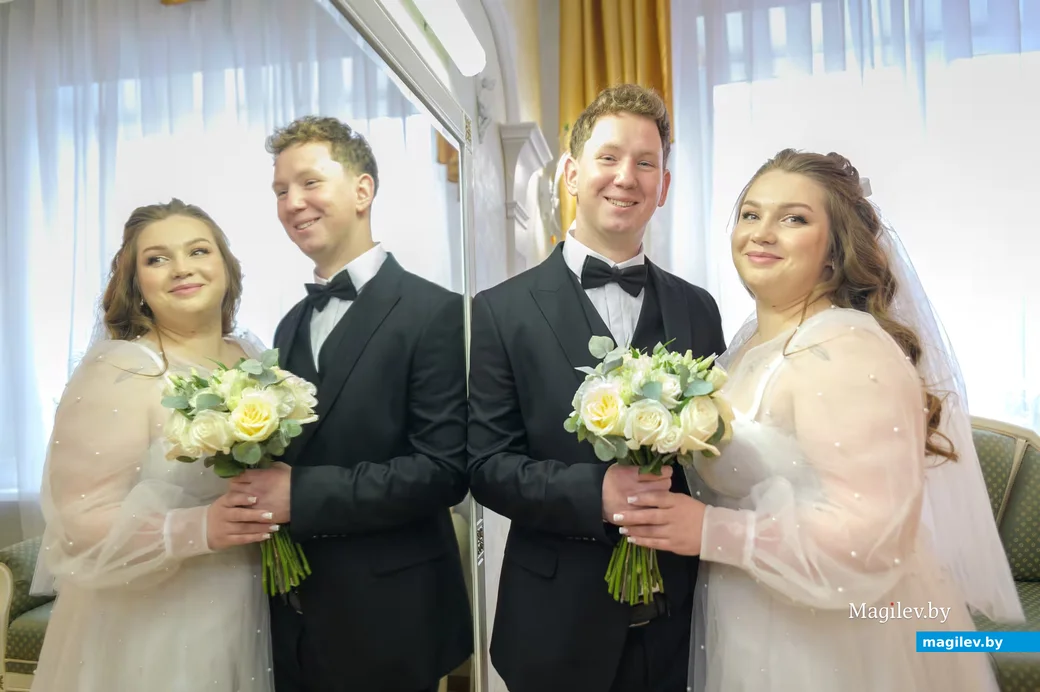 20.02.2026. Отдел ЗАГС Бобруйского горисполкома. Свадебная пара. Ксения и Евгений