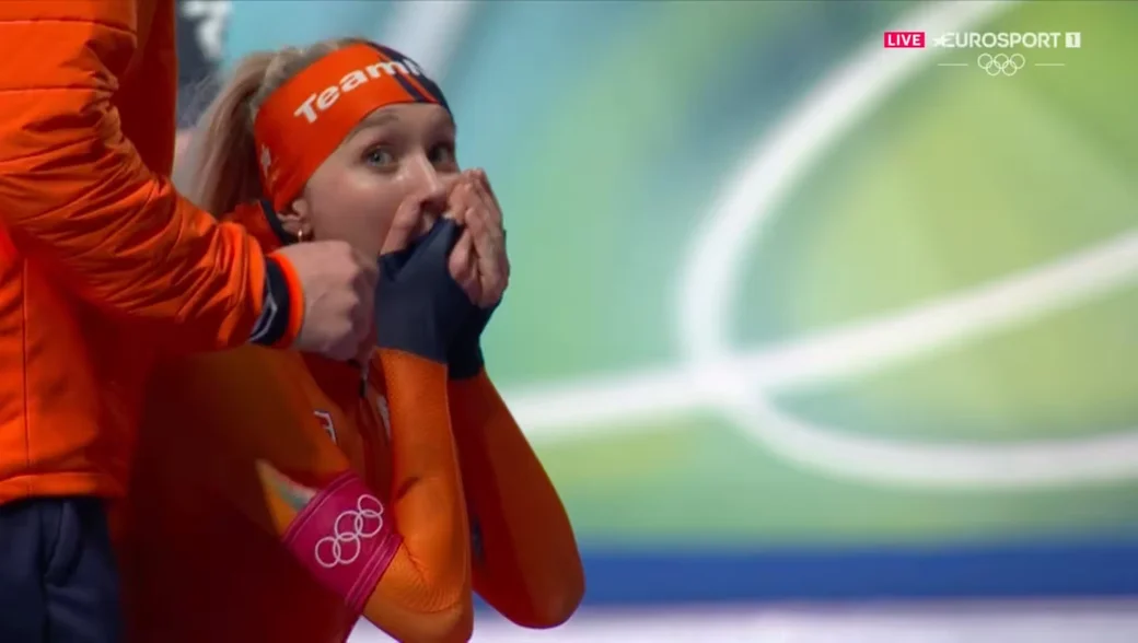 11.02026, Олимпийские игры. Мерэл Конайн  (Нидерланды) не верит в серебро