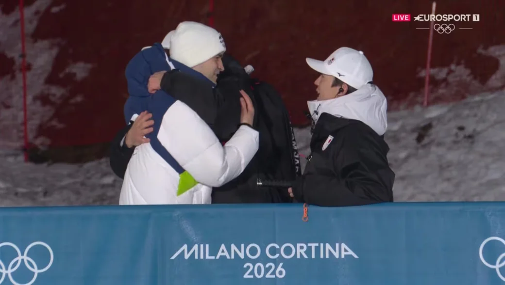  14.02.2026, Олимпийские игры. Тренеры прыжков с трамплина , Словения и Япония