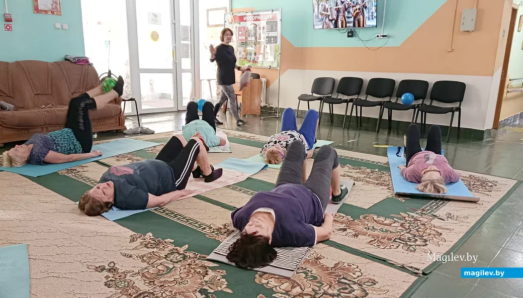 Февраль 2026 г. На занятиях фитнес-кружка в отделении дневного пребывания для граждан пожилого