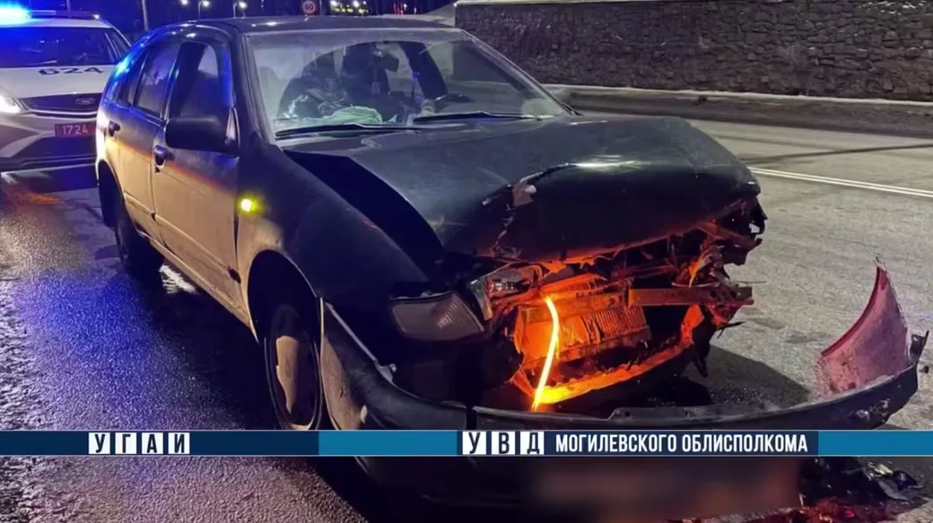  25.02.2026 г. Могилев, ДТП на пр. Мира. Фото: УНАИ УВД Могоблисполкома