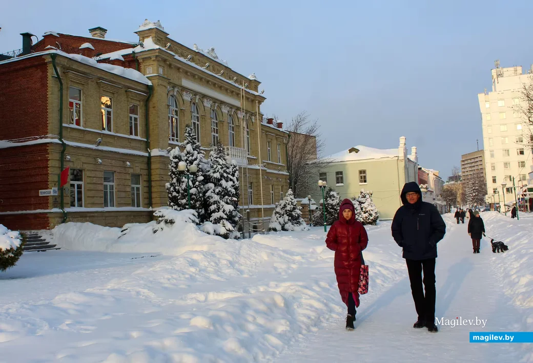  Январь 2026 года. Могилев. Улица Ленинская. 