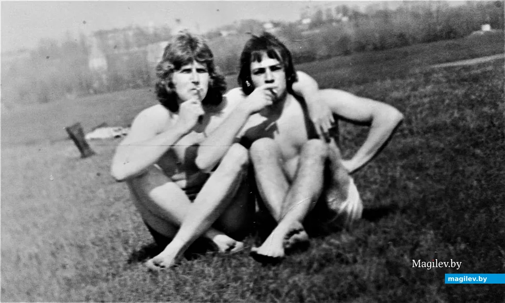 1970-е годы., Могилев, Луполово. Тит (слева) и Трух.