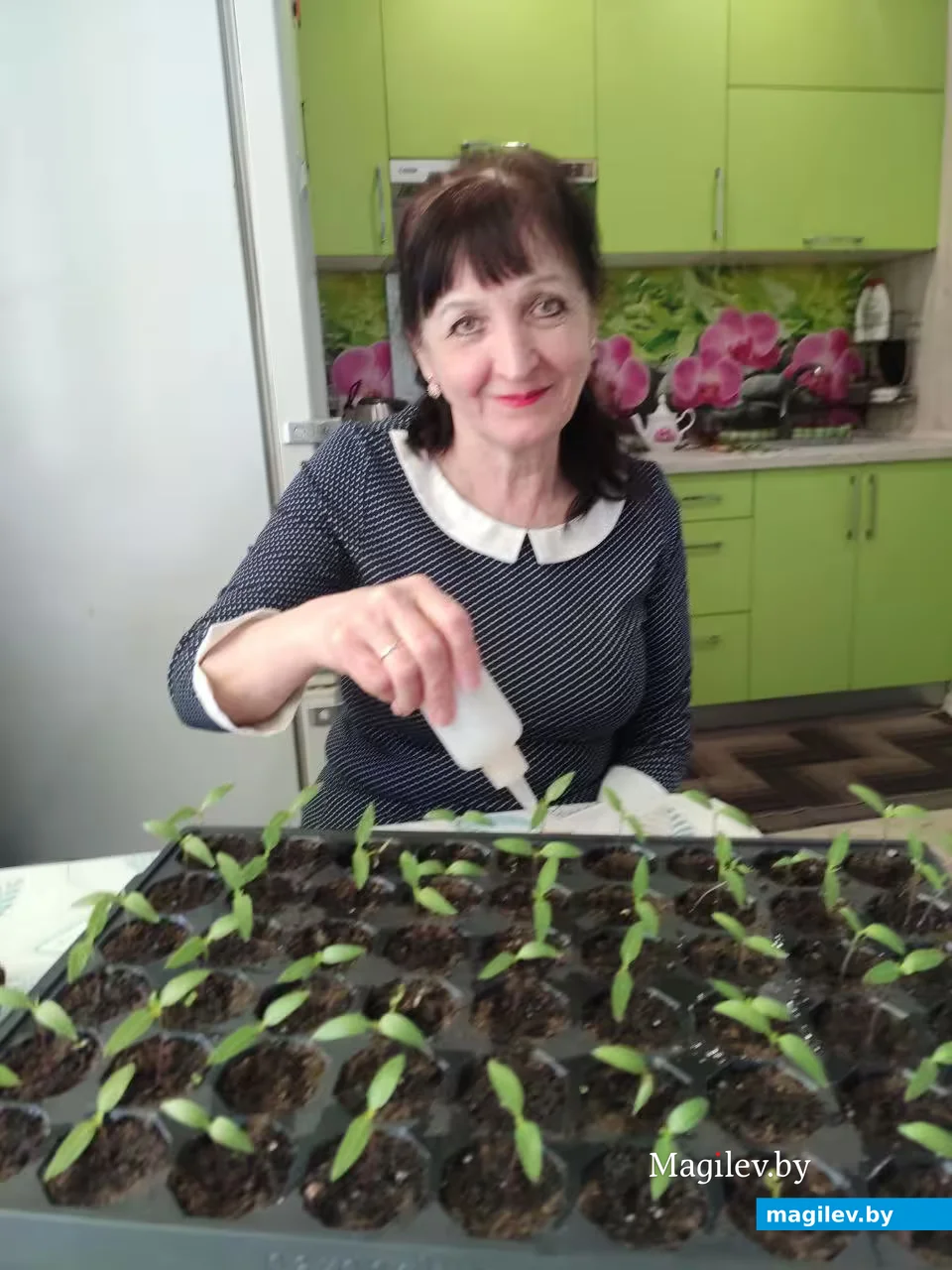  5.03.2026 г. Бобруйск. Наталия Капишина.с рассадой своих любимых перцев.
