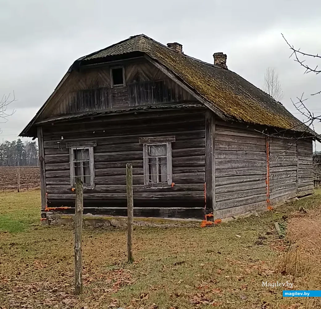  Снежань 2025 г. Вёска Уюнішчы Глускага раёна. Адзіная хата, што засталася тут.