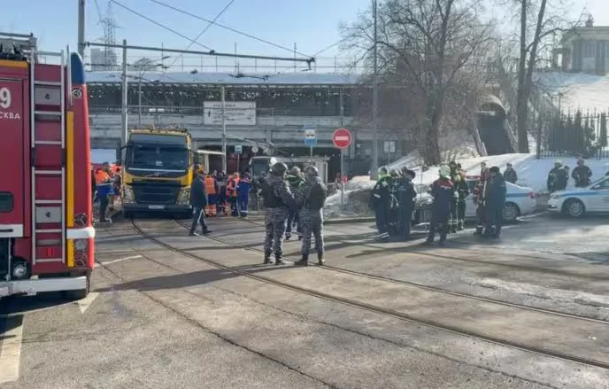 15 марта 2026 года. Столкновение двух трамваев в Москве. Фото: ТАСС.