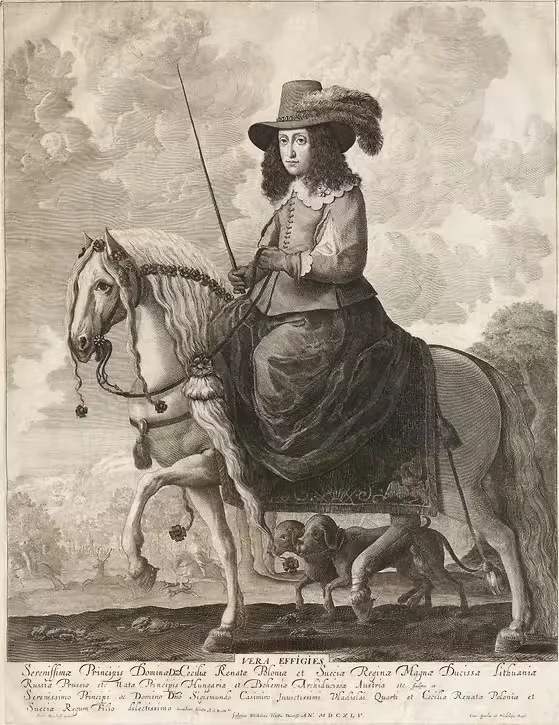 Вільгельм Гондыюс. Конны партрэт каралевы Польскай і Вялікай княгіні Літоўскай Цэцыліі