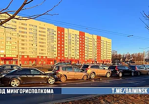 11 автомобилей столкнулись в Минске из-за несоблюдения дистанции