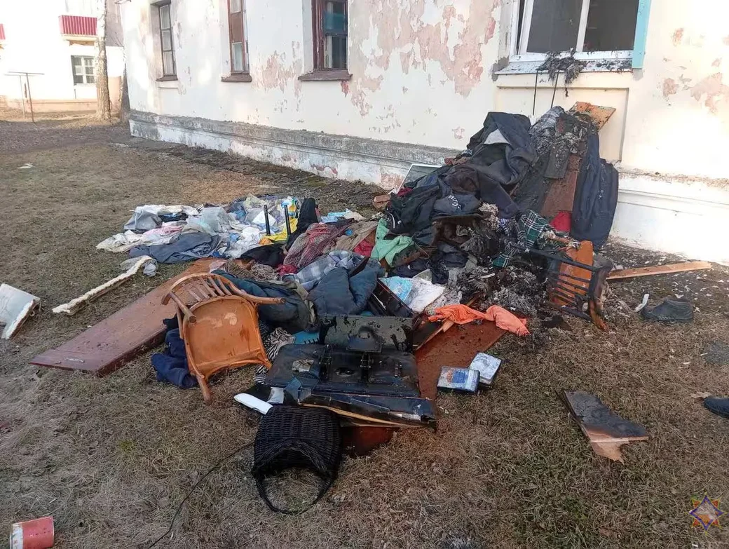 19.02.2026 г. Пожар в Быхове. Фото: Могилевское областное УМЧС 