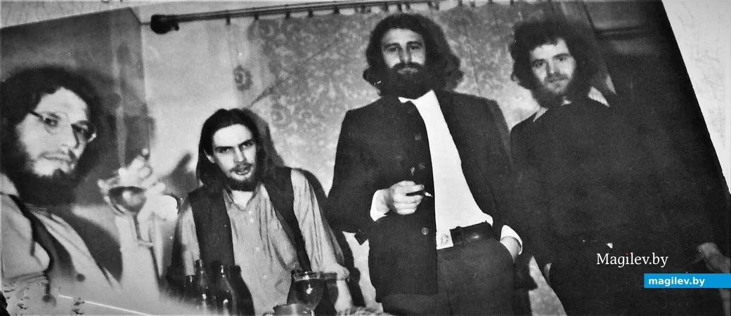  1980-е годы, Могилев. Слева направо: Плейшнер, Кот, Минька, Рипинский.