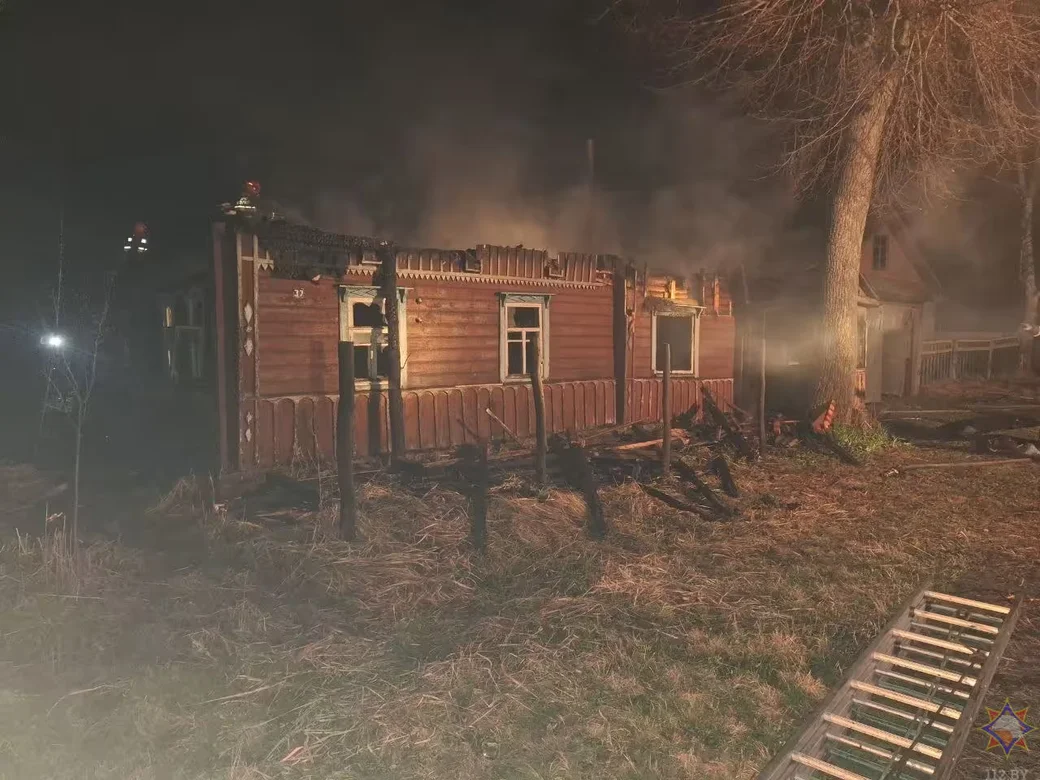  15.04.2026 г. Пожар в Мстиславле. Фото: Могилевское областное УМЧС