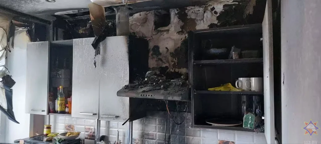 Могилев, 14 апреля 2026 года. Пожар на кухне в квартире на улице Лазаренко.