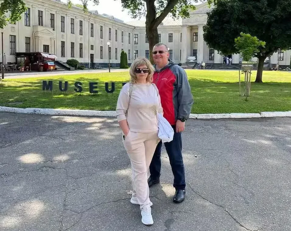 Александр Васильевич Осипов с супругой Натальей Владимировной во время поездки в Гродно.  