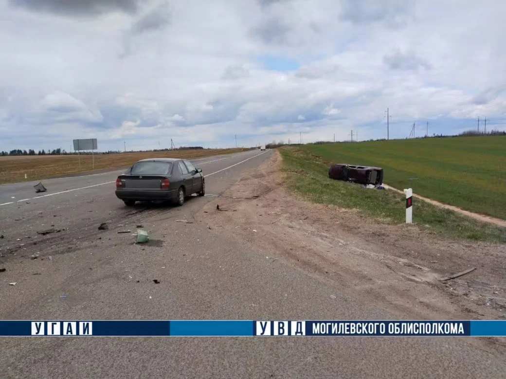 Могилевский район, 19 апреля 2026 года. ДТП на автодороге М-8 вблизи деревни Князевка. Фото: УВД