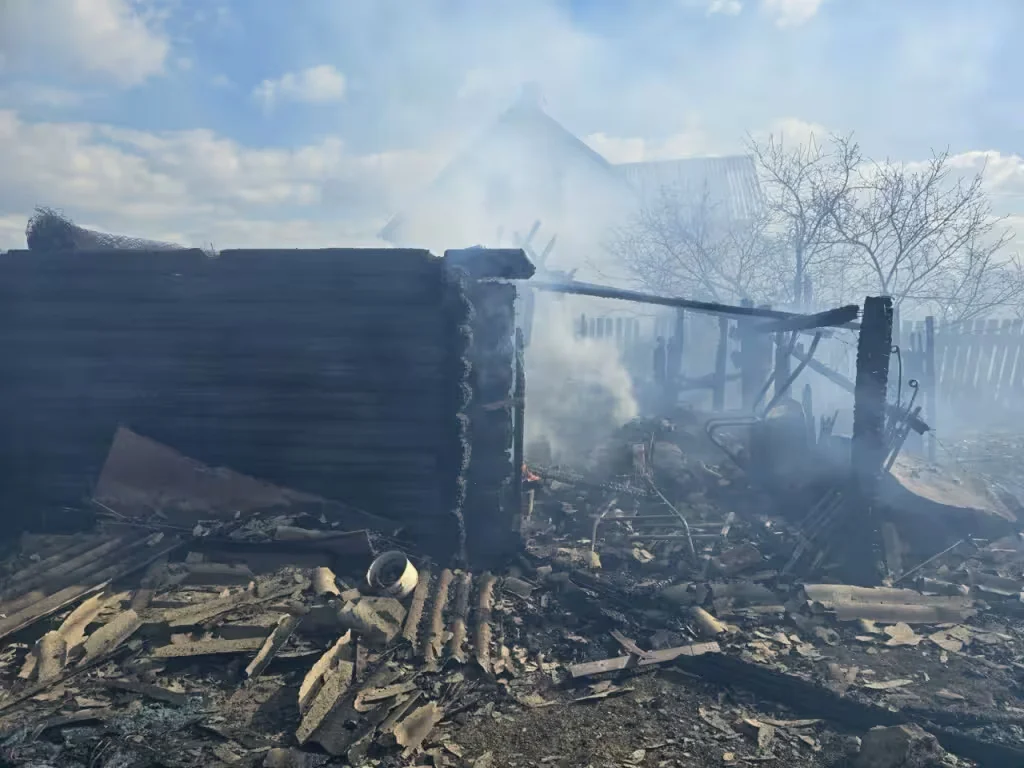  21.04.2026 г. Пожар в Кировском районе. Фото: Могилевское областное УМЧС