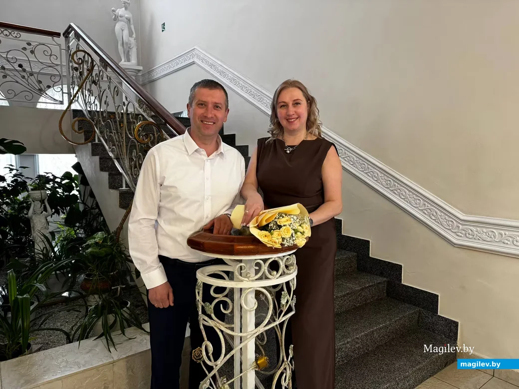  24.04.2026 г. Могилев. ЗАГС. Свадебная пара недели: Наталья Таирова и Юрий Иванчиков.