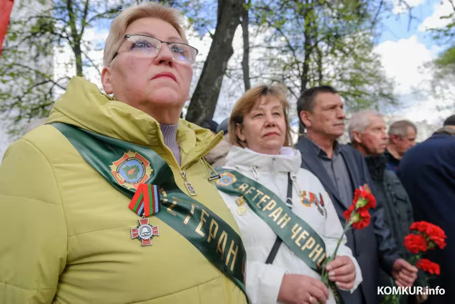 25.04.2026. 125, улица Урицкого, Бобруйск, Беларусь. Торжественное открытие памятного знака в память