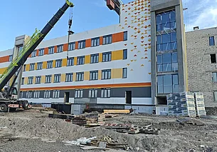 В Могилеве по улице Гагарина строится школа. Фотофакт